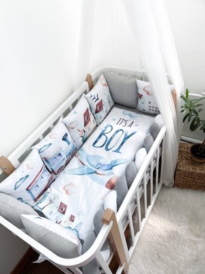 Комплект у ліжко з великими малюнками "Boy" 1009 фото
