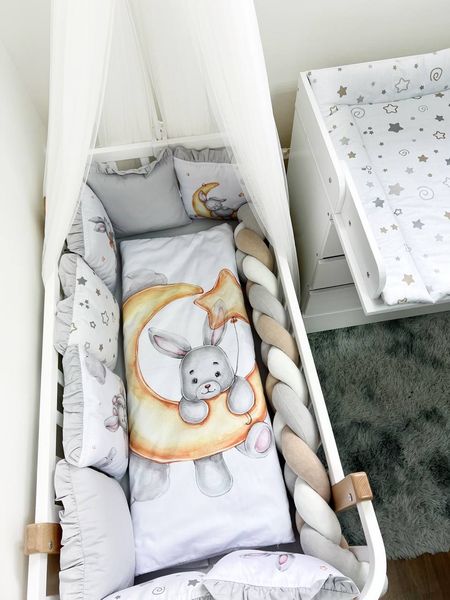 Комплект в кроватку с большими рисунками "Bunny" 1012 фото