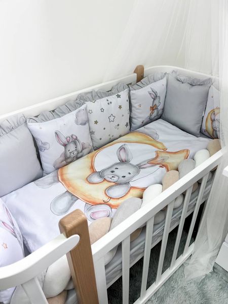 Комплект в кроватку с большими рисунками "Bunny" 1012 фото