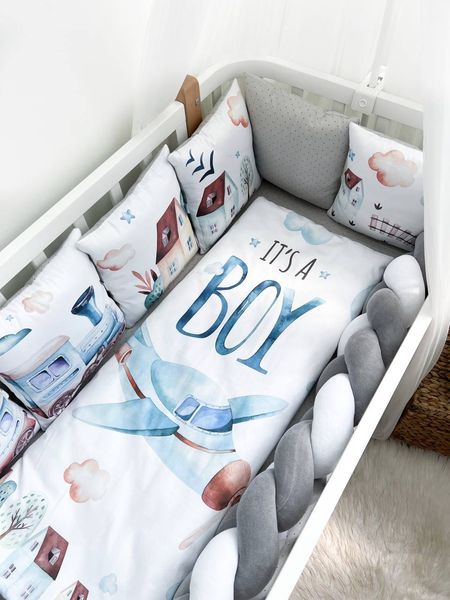 Комплект у ліжко з великими малюнками "Boy" 1009 фото