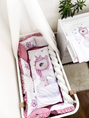 Комплект у ліжко з великими малюнками "Одноріжка" 1001 фото