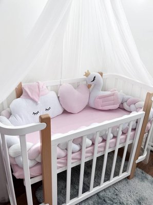 Комплект в кроватку  "swan pink” 1206 фото