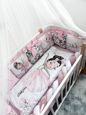 Комплект у ліжко з великими малюнками "Балерина" 1014 фото
