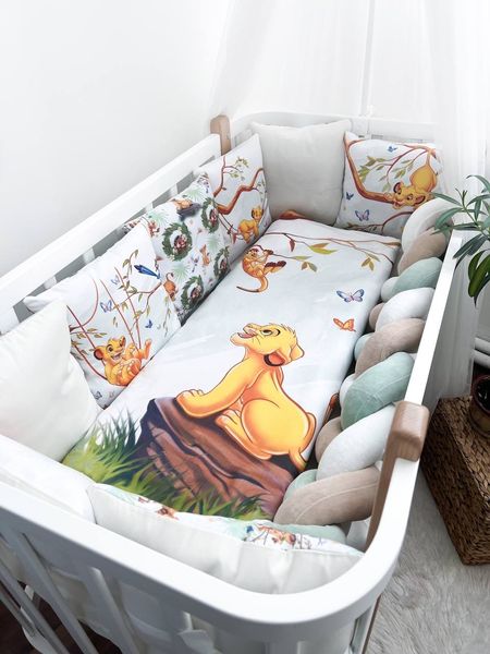 Комплект в кроватку с большими рисунками "Симба" 1017 фото
